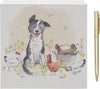 Leonardo Collection Collie & Hens Memo Pad & Pen