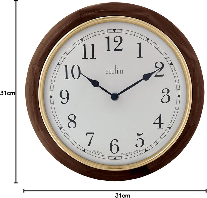 Acctim Winchester Wall Clock 31.5cm Dark Wood