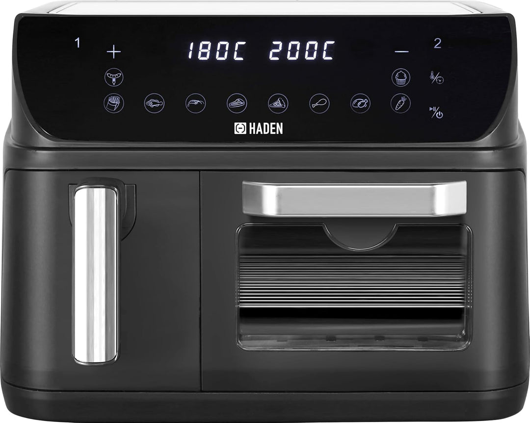 Haden 12L Dual Air Fryer - 2400W Large Capacity Air Fryer with Dual Baskets