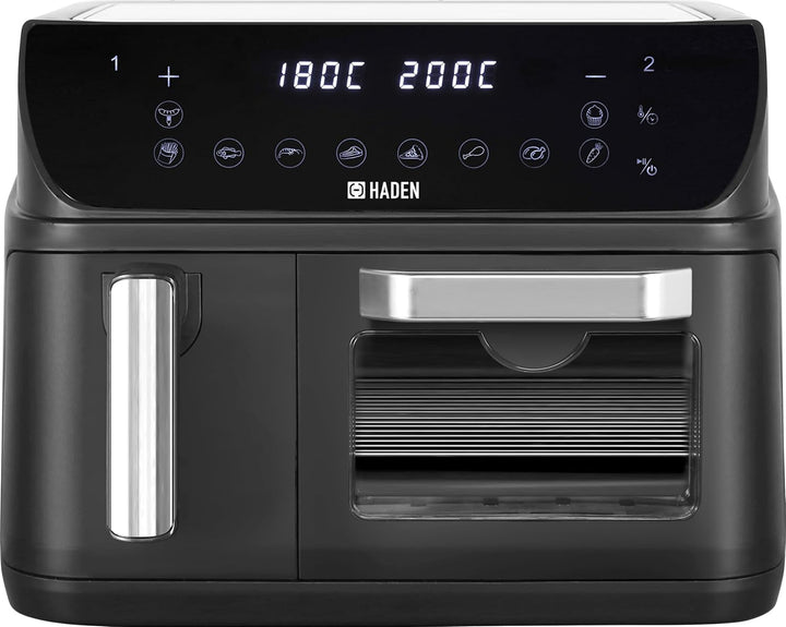 Haden 12L Dual Air Fryer - 2400W Large Capacity Air Fryer with Dual Baskets