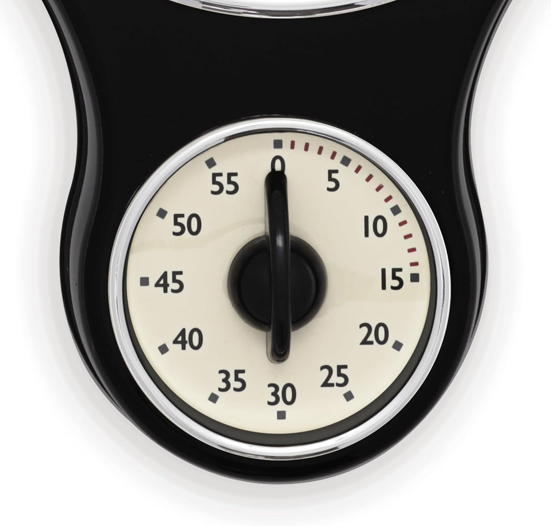 Acctim Kitchen Timer Wall Clock Black