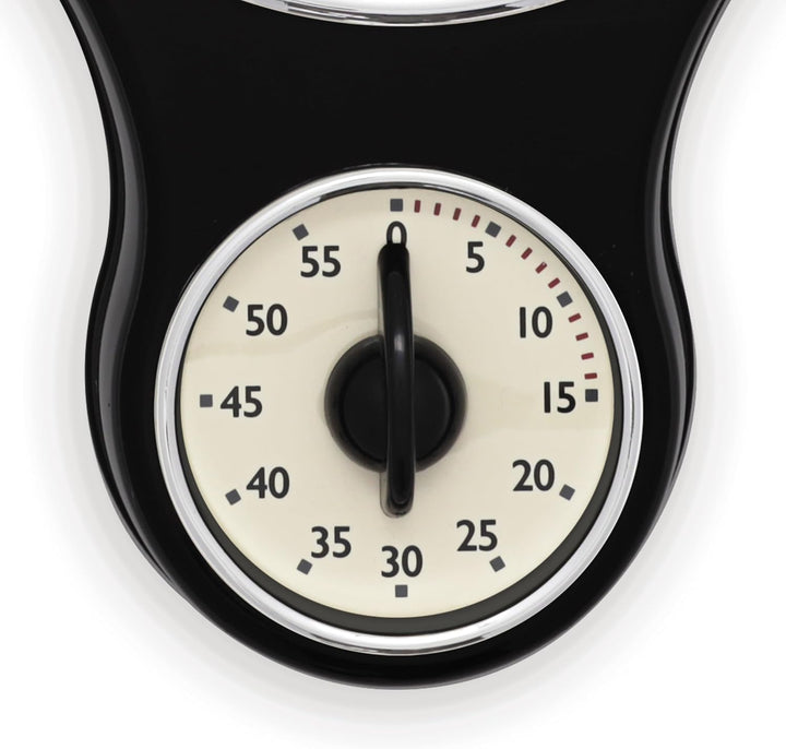 Acctim Kitchen Timer Wall Clock Black