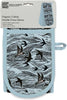 Museums & Galleries Double Oven Gloves Organic Cotton Swallows and Sea