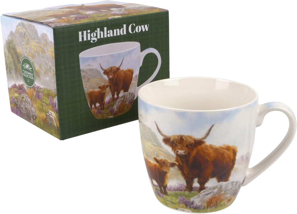 Lesser & Pavey Highland Cow Breakfast Mug Gift Boxed