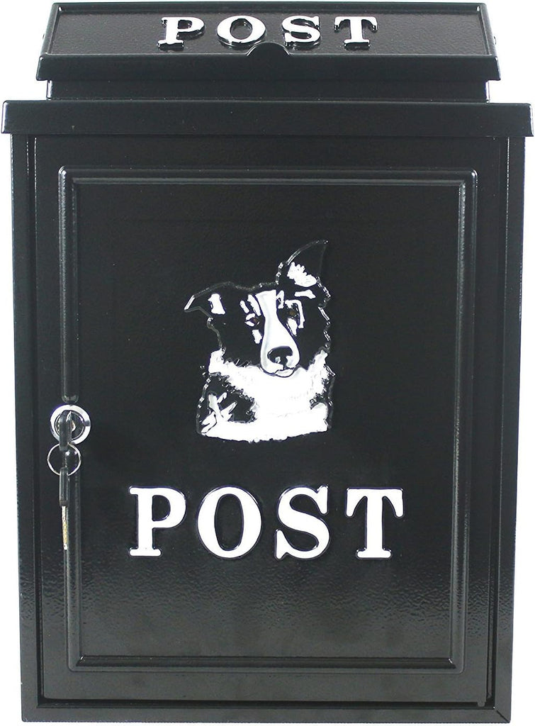Arboria Wall Mounted Cast Iron Mailbox Sheep Dog Design