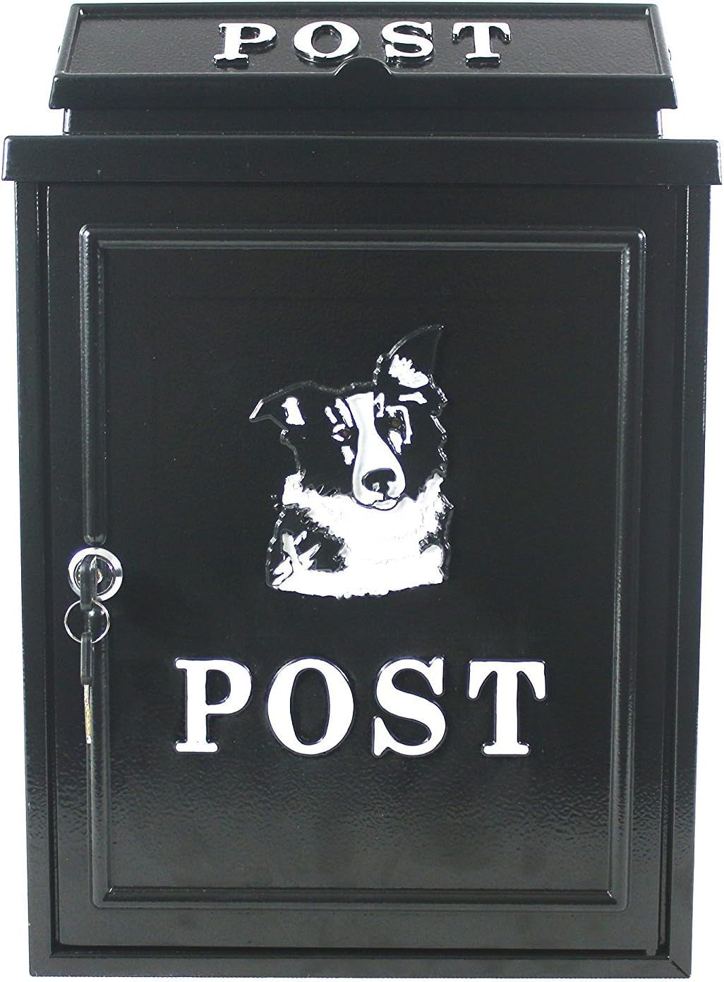 Arboria Wall Mounted Cast Iron Mailbox Sheep Dog Design
