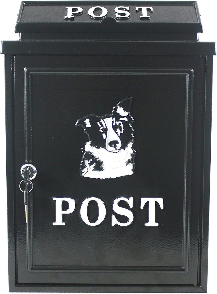 Arboria Wall Mounted Cast Iron Mailbox Sheep Dog Design