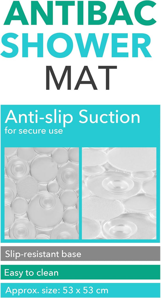 Beldray Antibac PVC Square Shower Mat 50x50cm