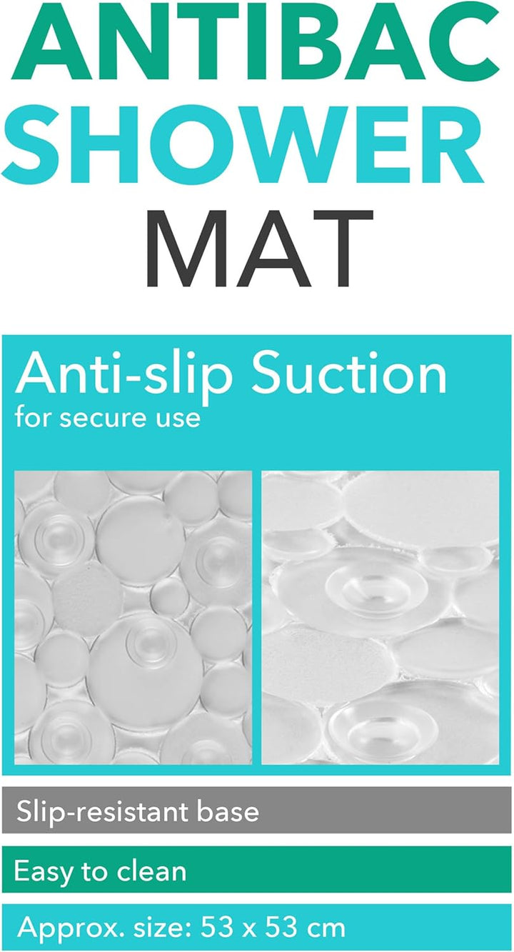 Beldray Antibac PVC Square Shower Mat 50x50cm