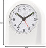 Acctim Palma Analogue Alarm Clock Quartz White