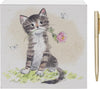 Leonardo Collection Cat with Rose Memo Pad & Pen