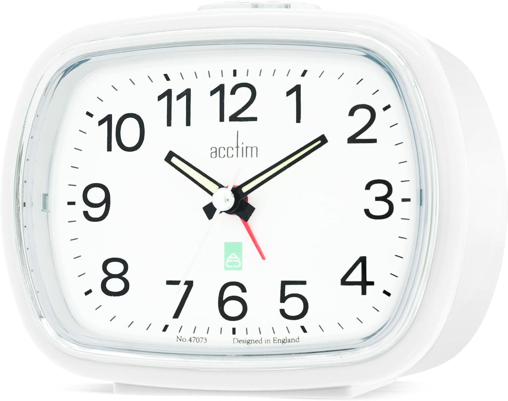 Acctim Camille Alarm Clock White