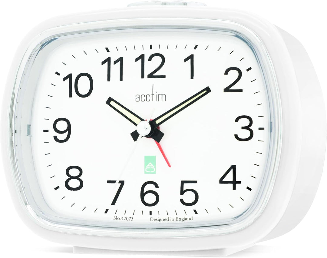 Acctim Camille Alarm Clock White