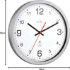 Acctim Atomik 30Cm Wall Clock Non-Ticking Radio Controlled Titanium