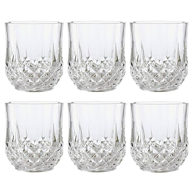 Cristal D'arques Old Fashioned Whisky Glass, 230 ml,Set of 6