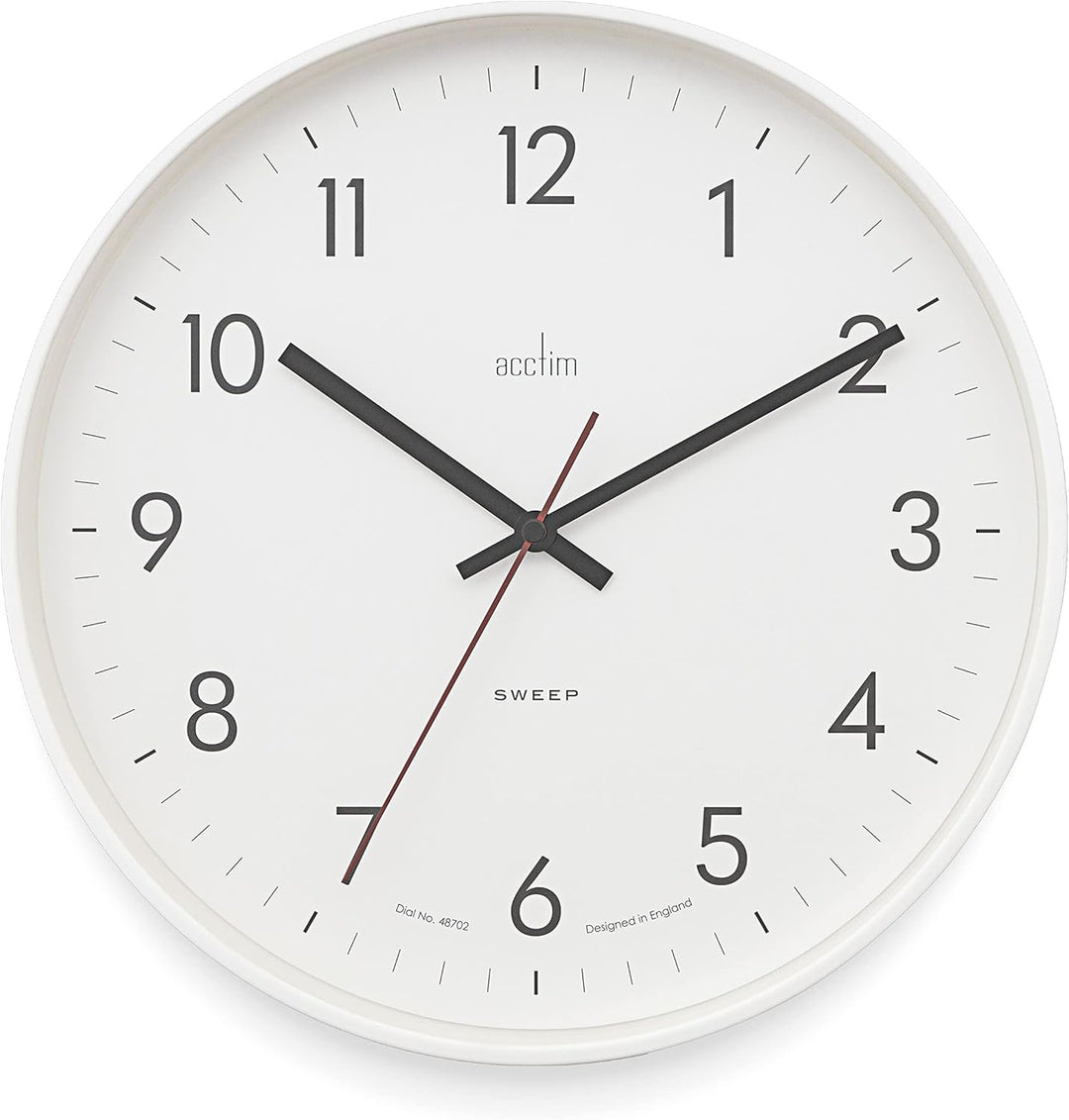 Acctim Aster Sweep 30cm Wall Clock White