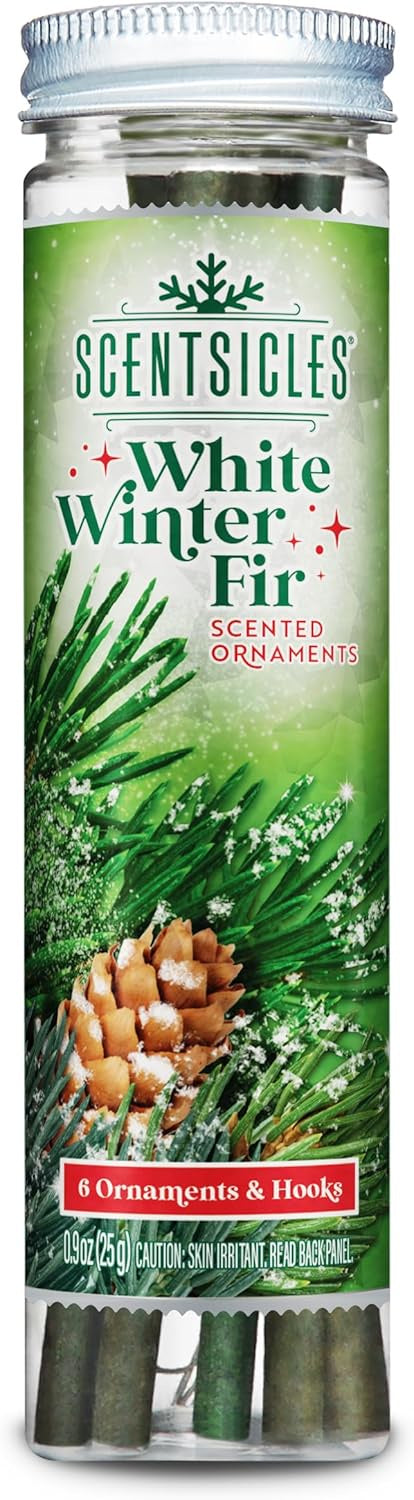 Scentsicles Christmas Scent Sticks - Pack of 6 White Winter Fir