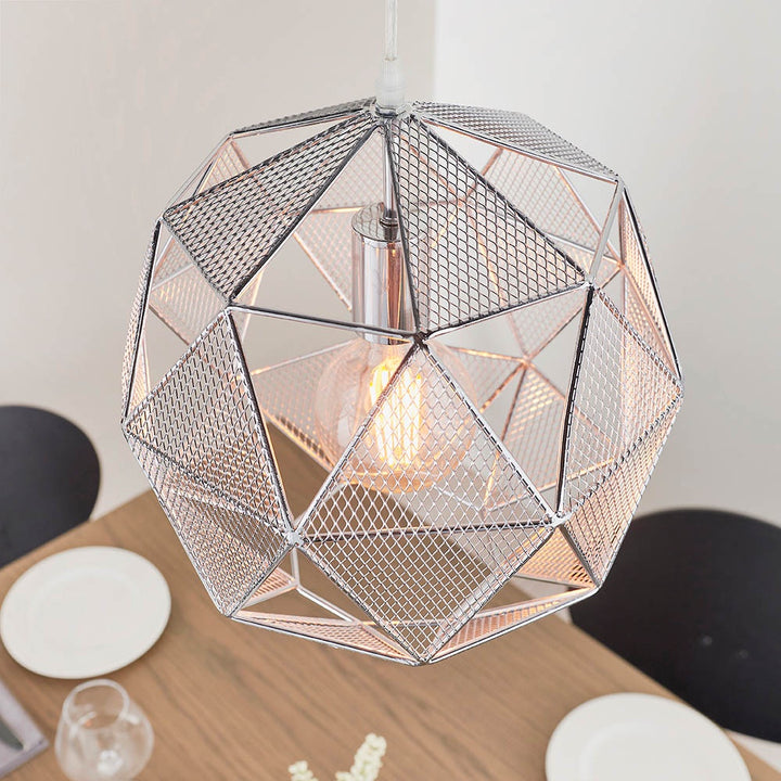 Armour Pendant Shade Chrome Effect (Instore) RRP £75