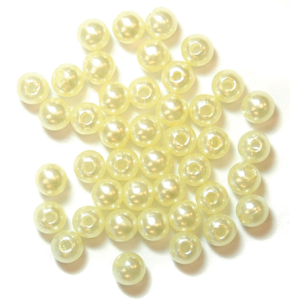 Beads: Pearl: 5mm: Cream: 40