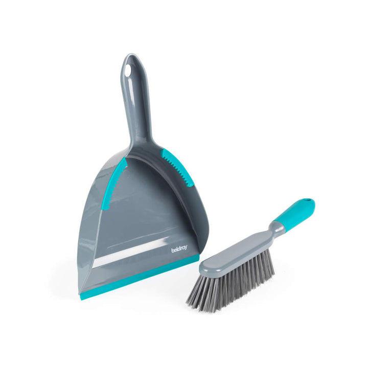 Beldray Antibac Dustpan & Brush Set – Grey/Turquoise