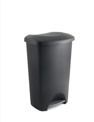 Addis black 50 litre pedal bin
