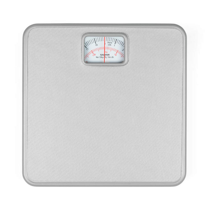 Salter Mechanical Large Non-Slip Bathroom Scale - Silver 120cm Capacity