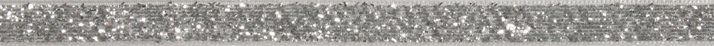 Christmas Ribbon: Glitter Velvet: 10mm: Silver Sold By The Metre