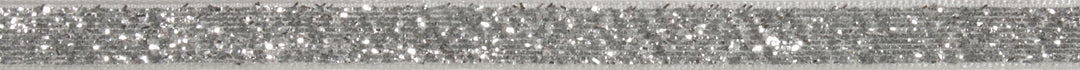 Christmas Ribbon: Glitter Velvet: 10mm: Silver Sold By The Metre
