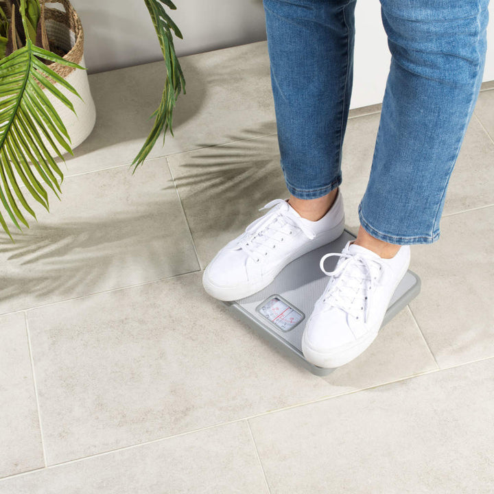 Salter Mechanical Large Non-Slip Bathroom Scale - Silver 120cm Capacity