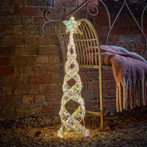 Three Kings 80cm Opalight Starbelisk Cone Christmas Tree with Star
