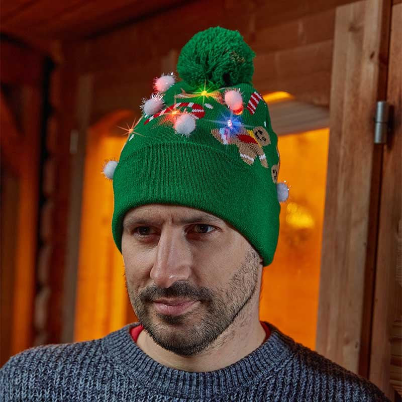 Three Kings Gingerbread Xmas Hat with Candy Canes & Snowballs