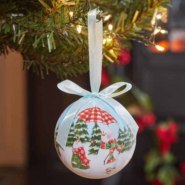 Singing Snowmen Baubles - Sold Singly