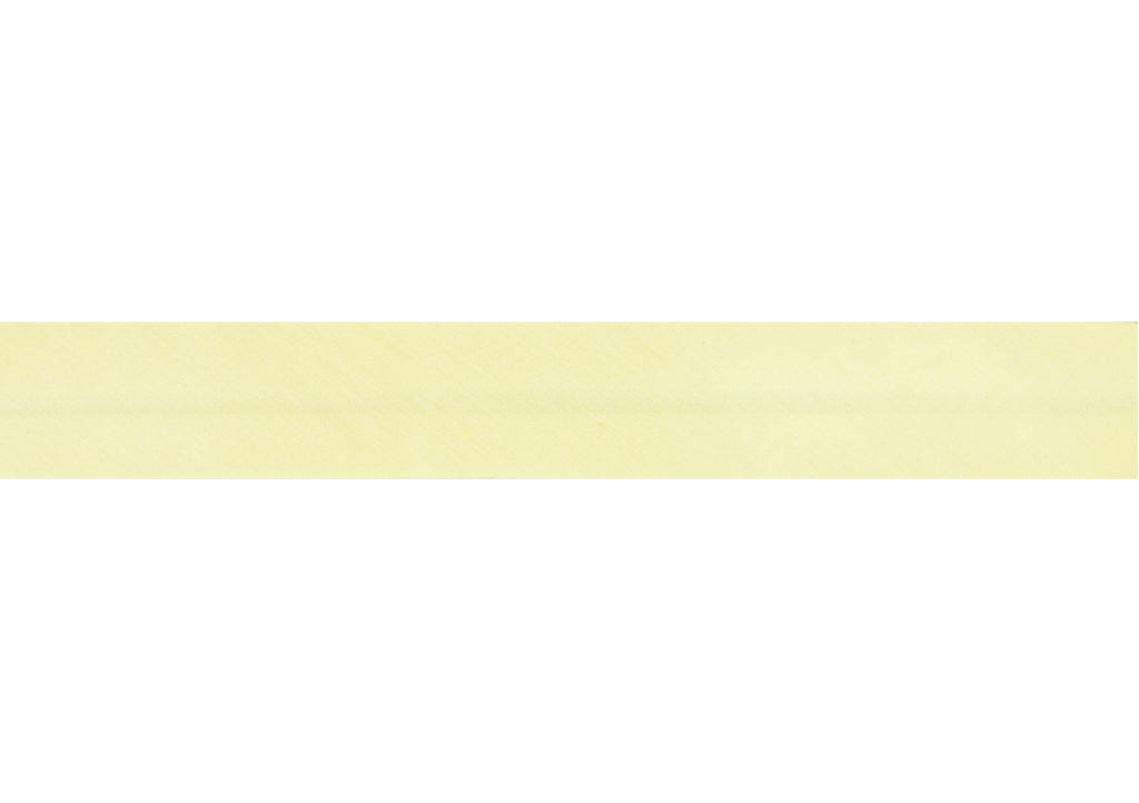 Trim: Bias Binding: Polycotton: 16mm: Lemon Sold By The Metre