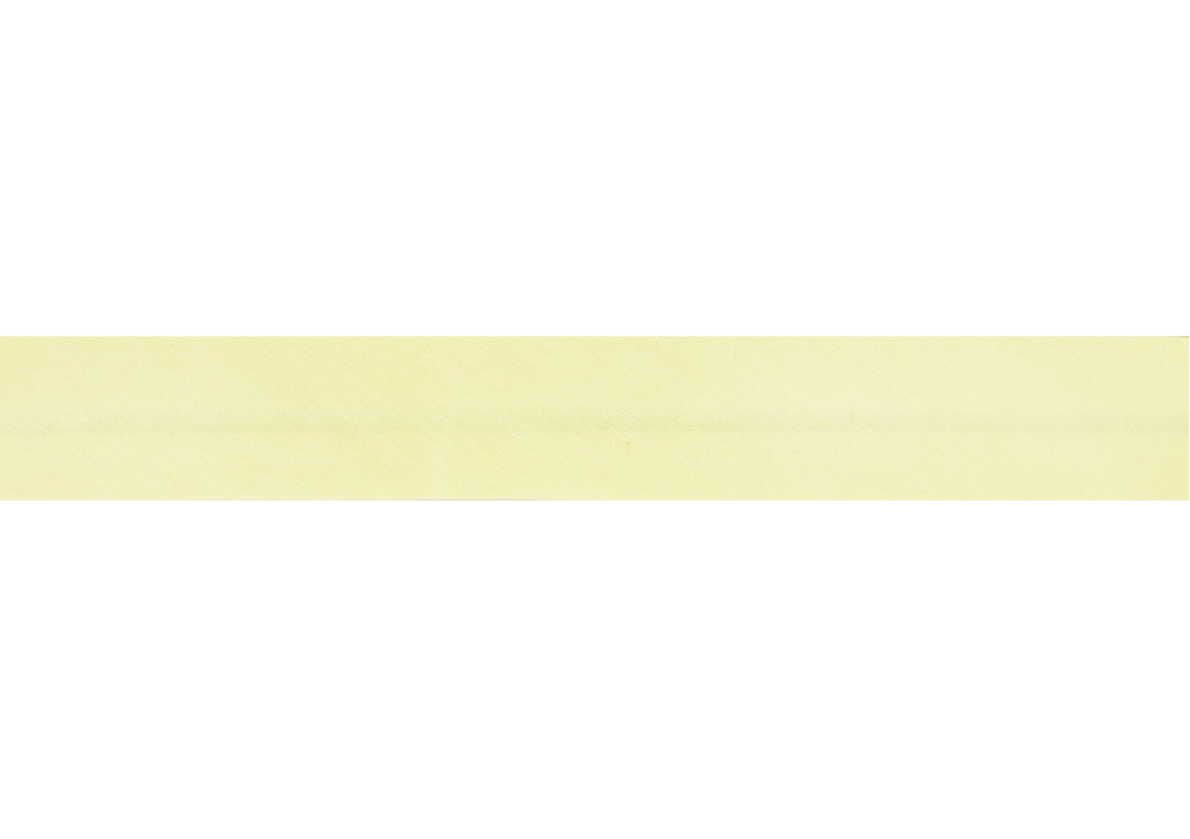 Trim: Bias Binding: Polycotton: 16mm: Lemon Sold By The Metre