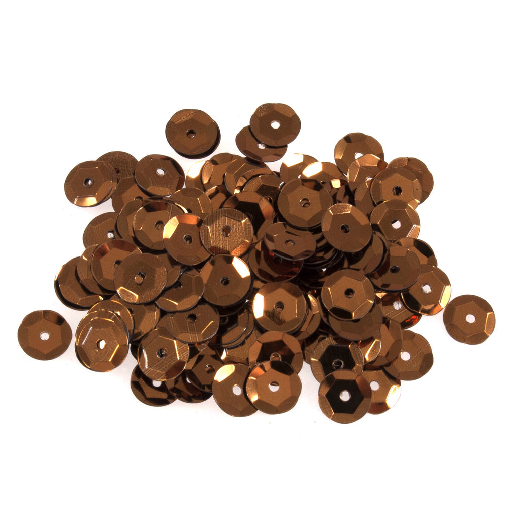Sequins: Cup: 8mm: Bronze: 160