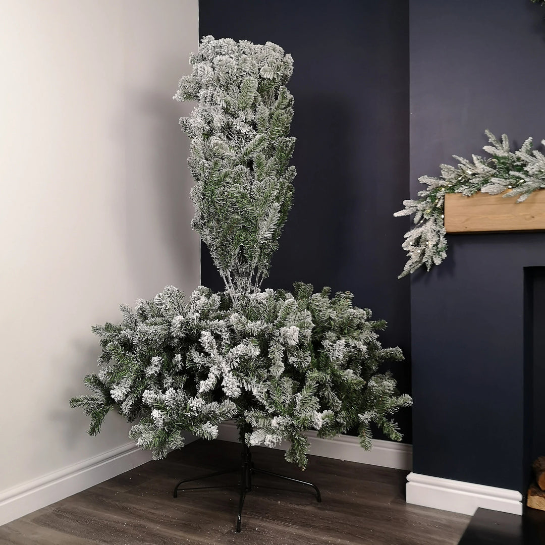 Premier Woodcote Flocked Spruce 2.1m Artificial Xmas Tree