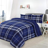 Highland Check Blue Duvet Cover Set Double