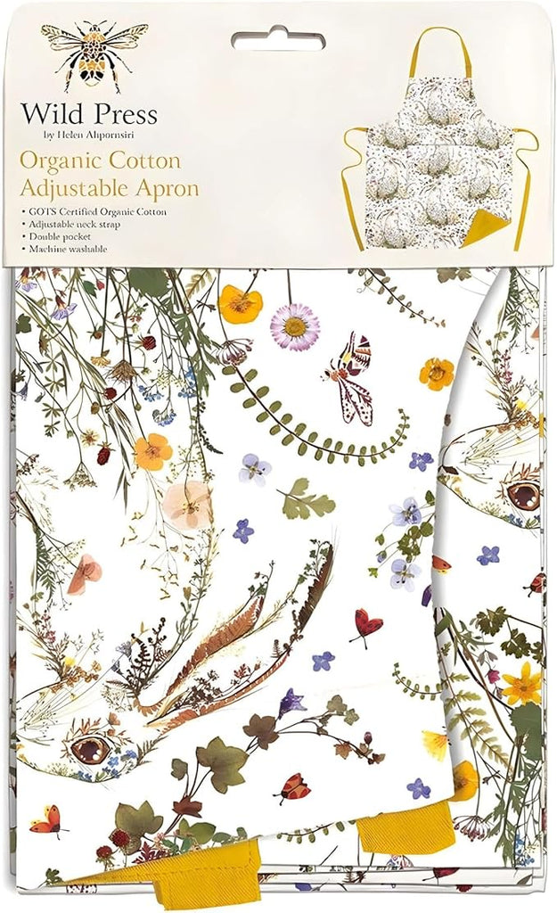 Museums & Galleries Adjustable Apron Organic Cotton Wildflower Hare