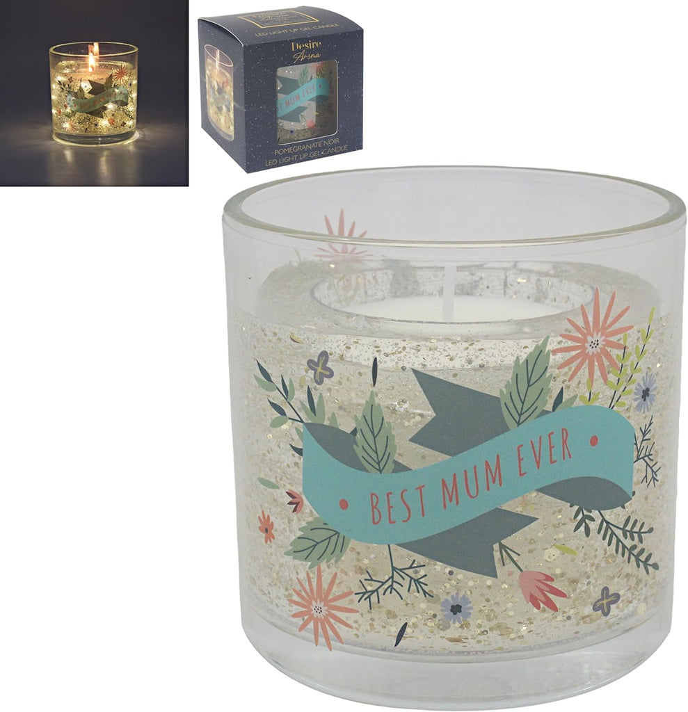 Lesser & Pavey Desire Aromatherapy Scented Long Burning LED Gel Candle Best Mum Ever