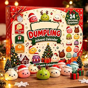 Christmas Dumpling Squishy Advent Calendar - 24 Days (Assorted)