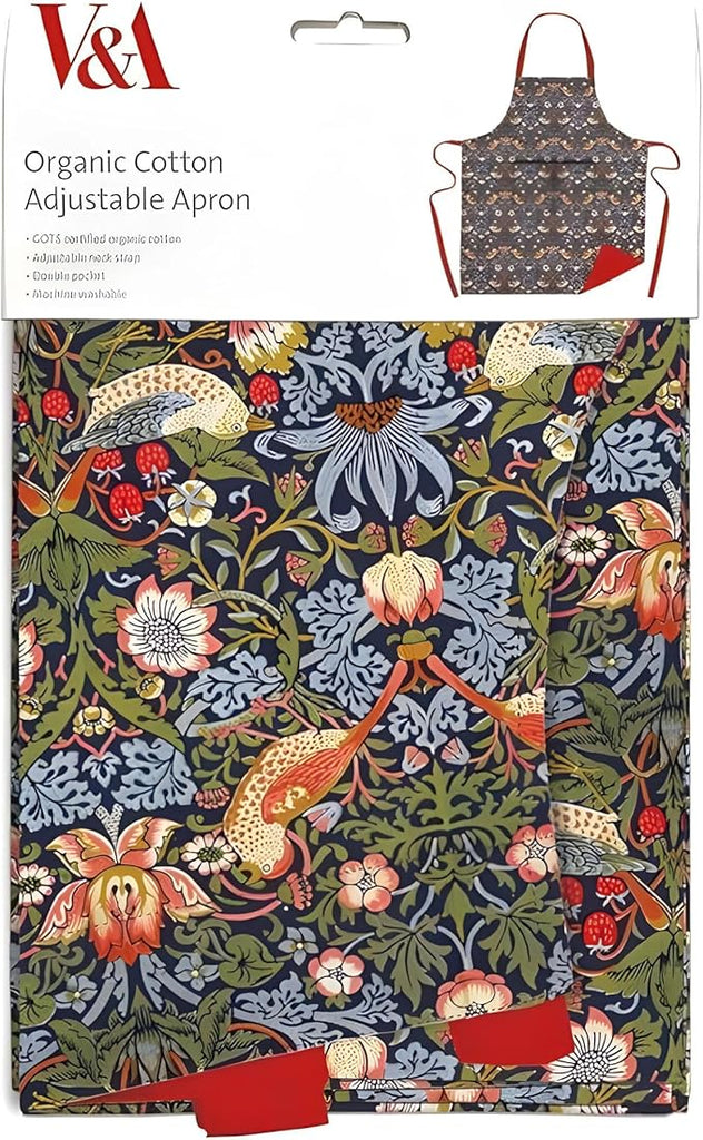 Museums & Galleries Adjustable Apron Organic Cotton Strawberry Thief