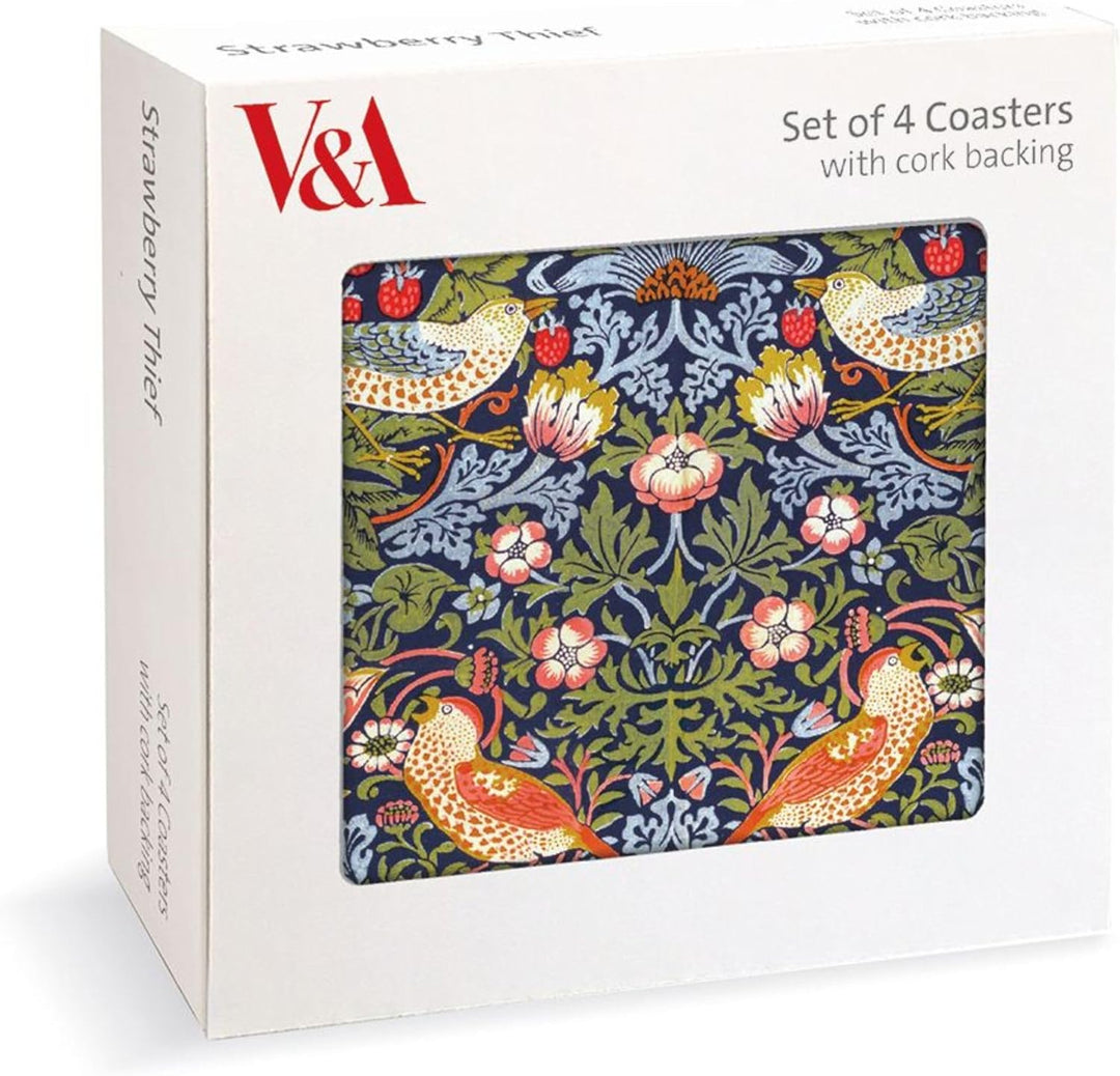 Museums & Galleries Cork Backed Coasters Strawberry Thief Set of 4