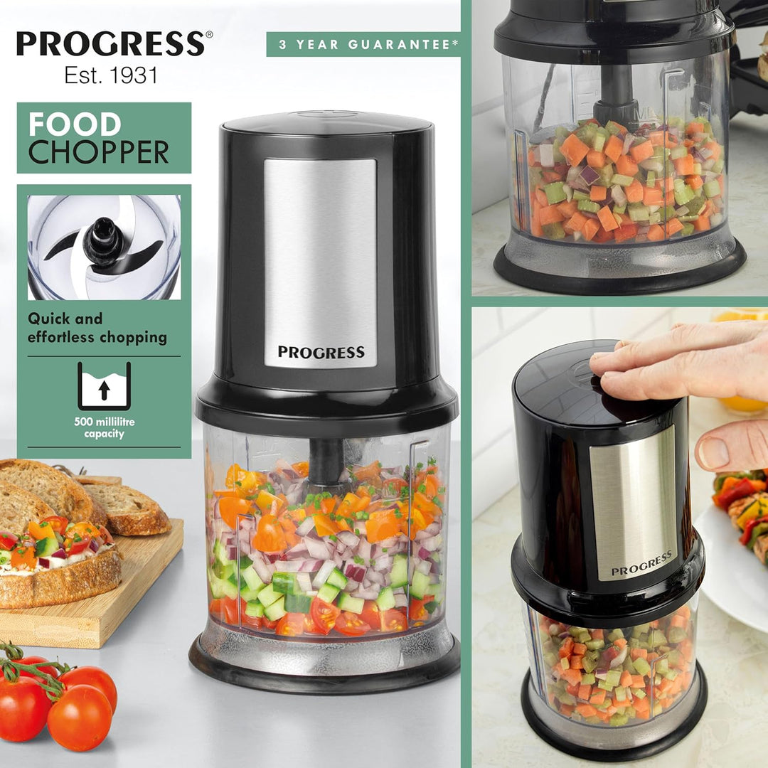 Progress Electric Food Chopper – Compact Food Processor,