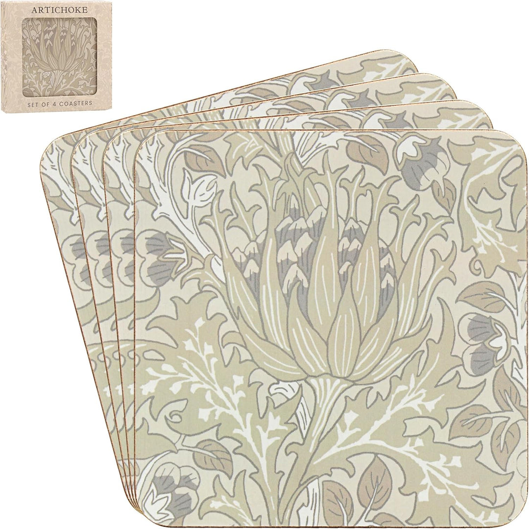 William Morris Artichoke Set of 4 Coasters