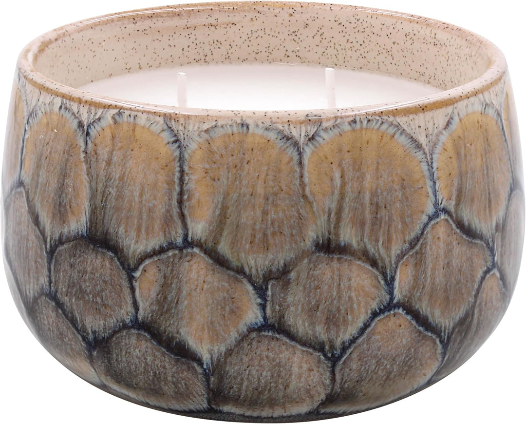Lesser &amp; Pavey Tortoise Shell Green Reactive Glaze Candle