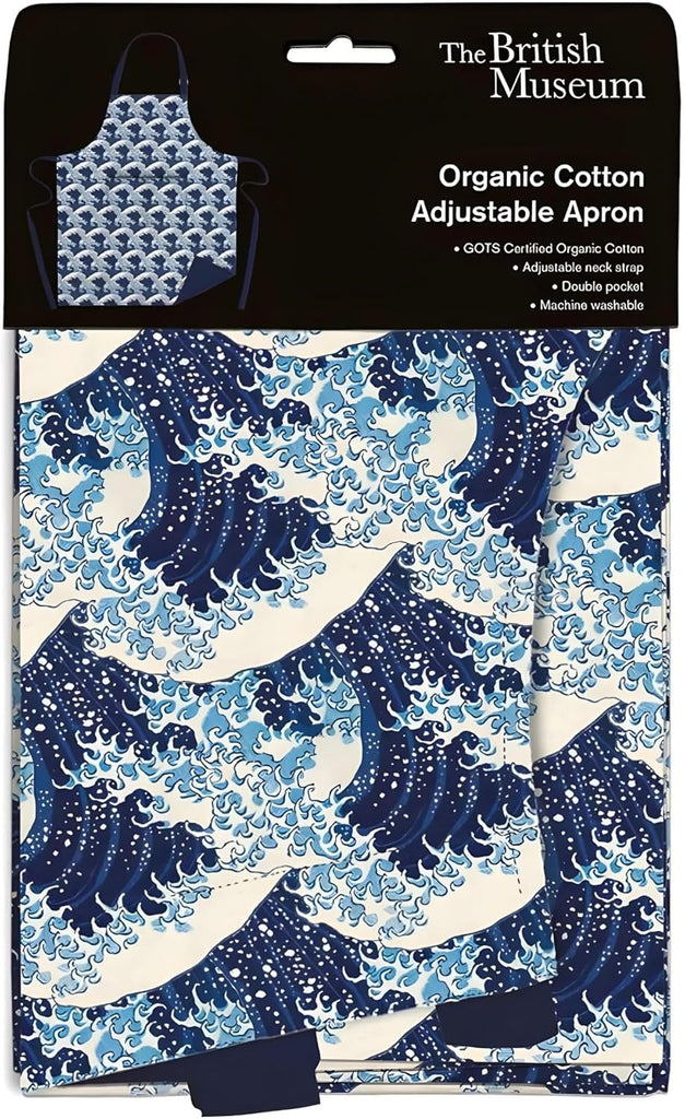 Museums & Galleries Adjustable Apron Organic Cotton The Great Wave