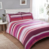 Stratos Brushed Cotton Duvet Cover Set Double Mulberry