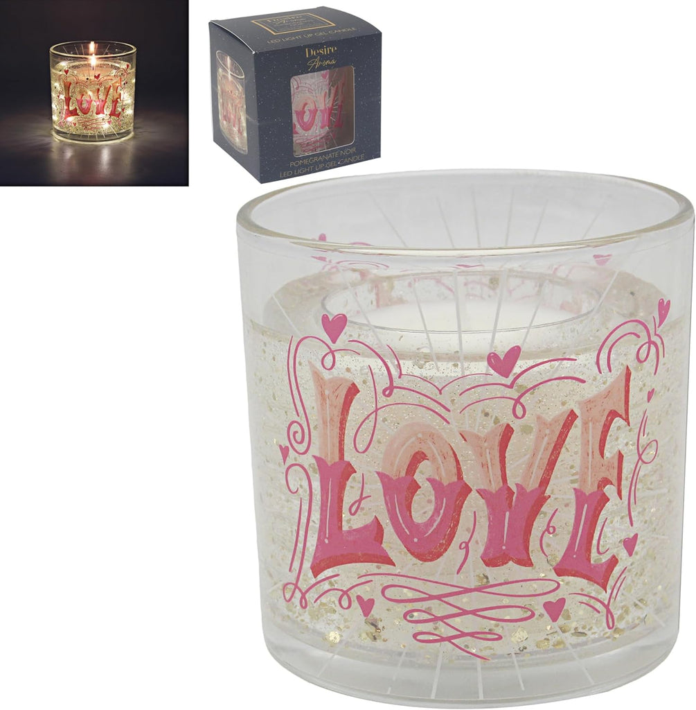 Lesser & Pavey Desire Aromatherapy Scented Long Burning LED Gel Candle Love
