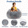 Grey Video Game Flannel Kids Bean Bag Slab Chair