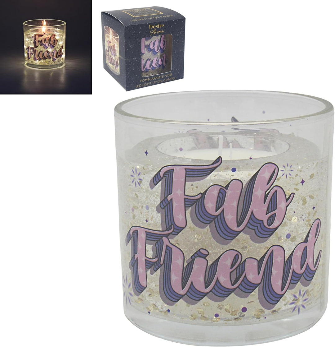 Lesser & Pavey Desire Aromatherapy Scented Long Burning LED Gel Candle Fabulous Friend